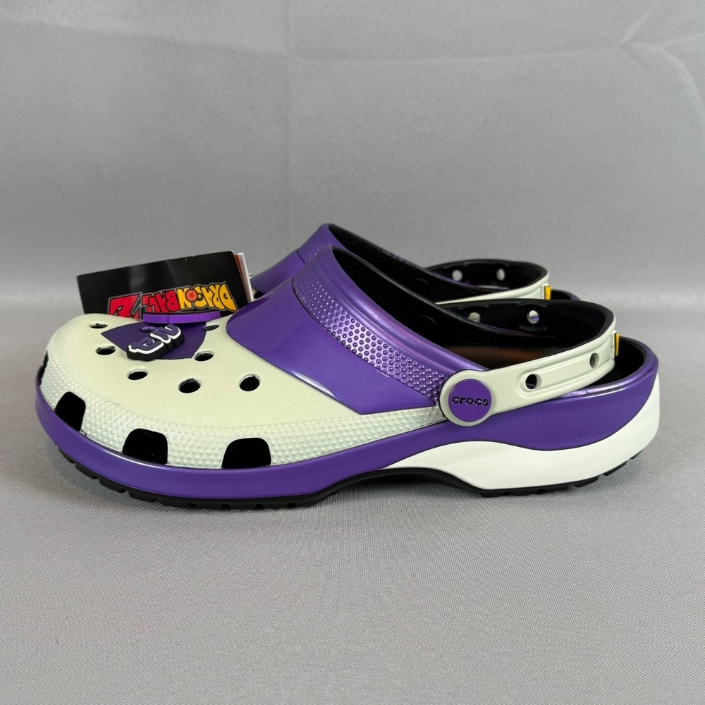 Crocs Frieza Dragon Ball Z Classic Clogs Mens 11 White Purple 211202-90H New NWT - Picture 2 of 8
